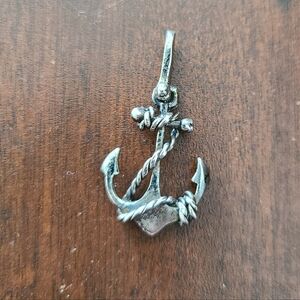 Vintage Nautical Anchor Pendant 925